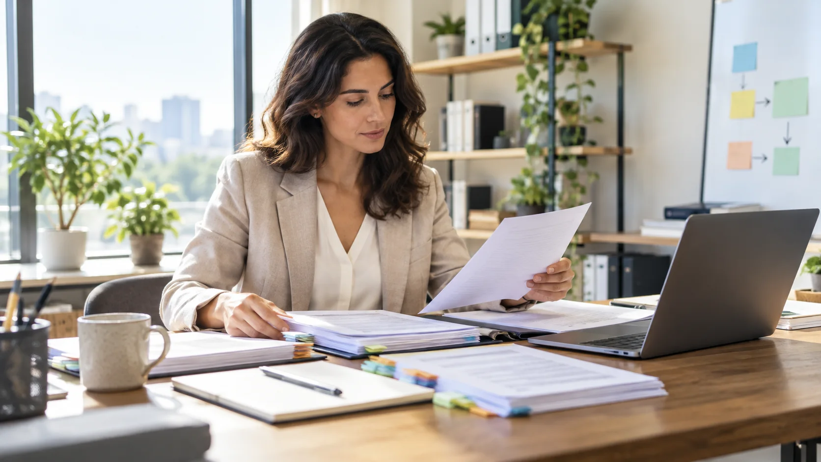 Knowledge professional supervising a document workflow