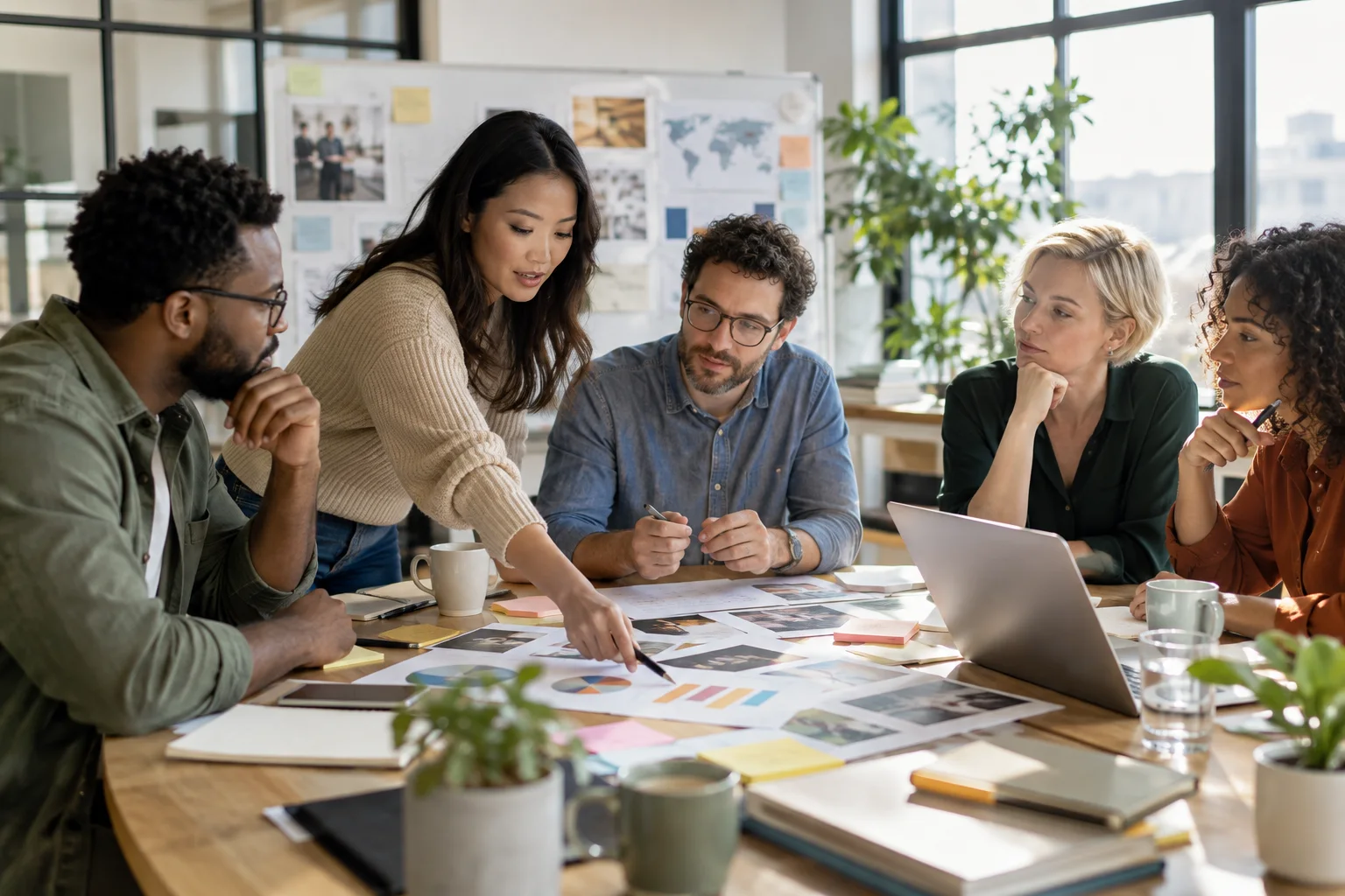 Marketing team planning campaigns with responsible data insights