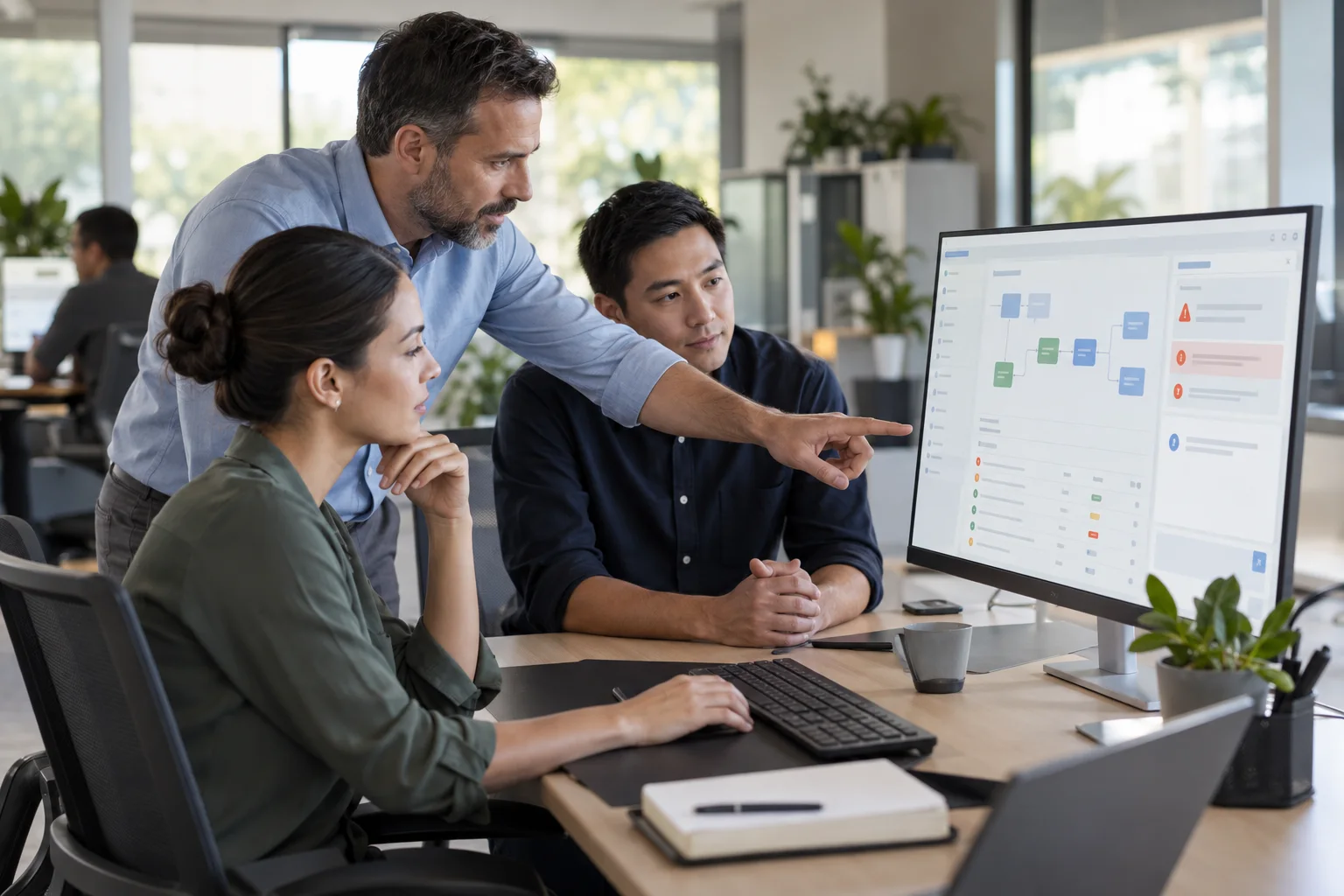 Business users supervising an intelligent workflow